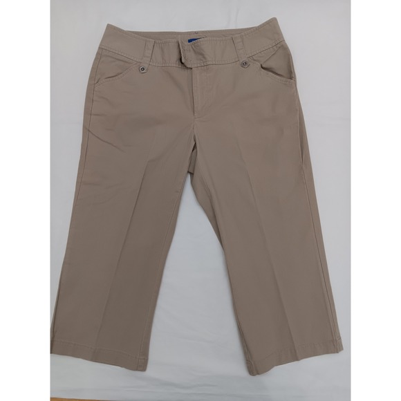 Dockers Pants - Dockers Womens Size 10 Khaki Capri Pants Cropped Stretch Cotton Blend Casual
